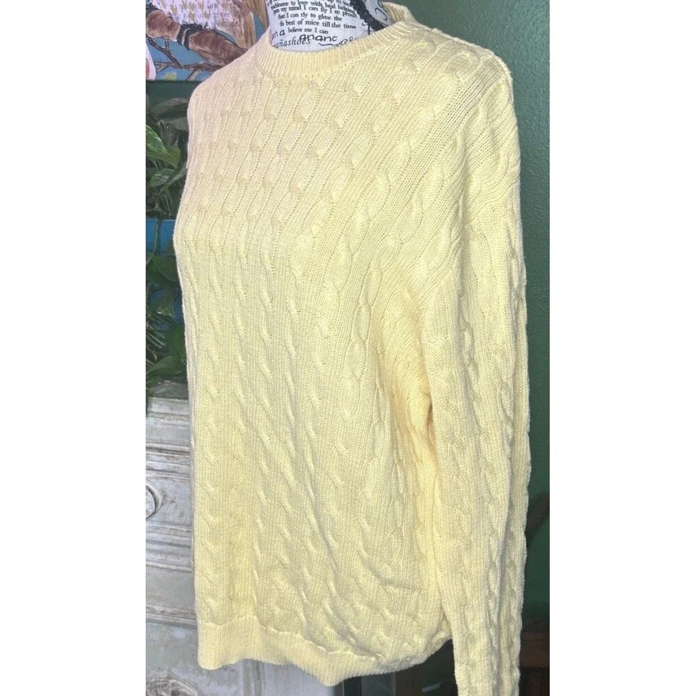 John Galt Brandy Melville Yellow Sweater OS Butter mom Preppy Coastal